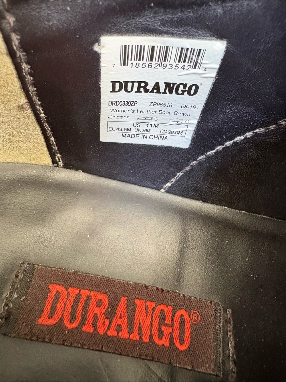 Durango Women’s Brown Leather Slip-On Western Ankle Boots - Picture 7 of 15